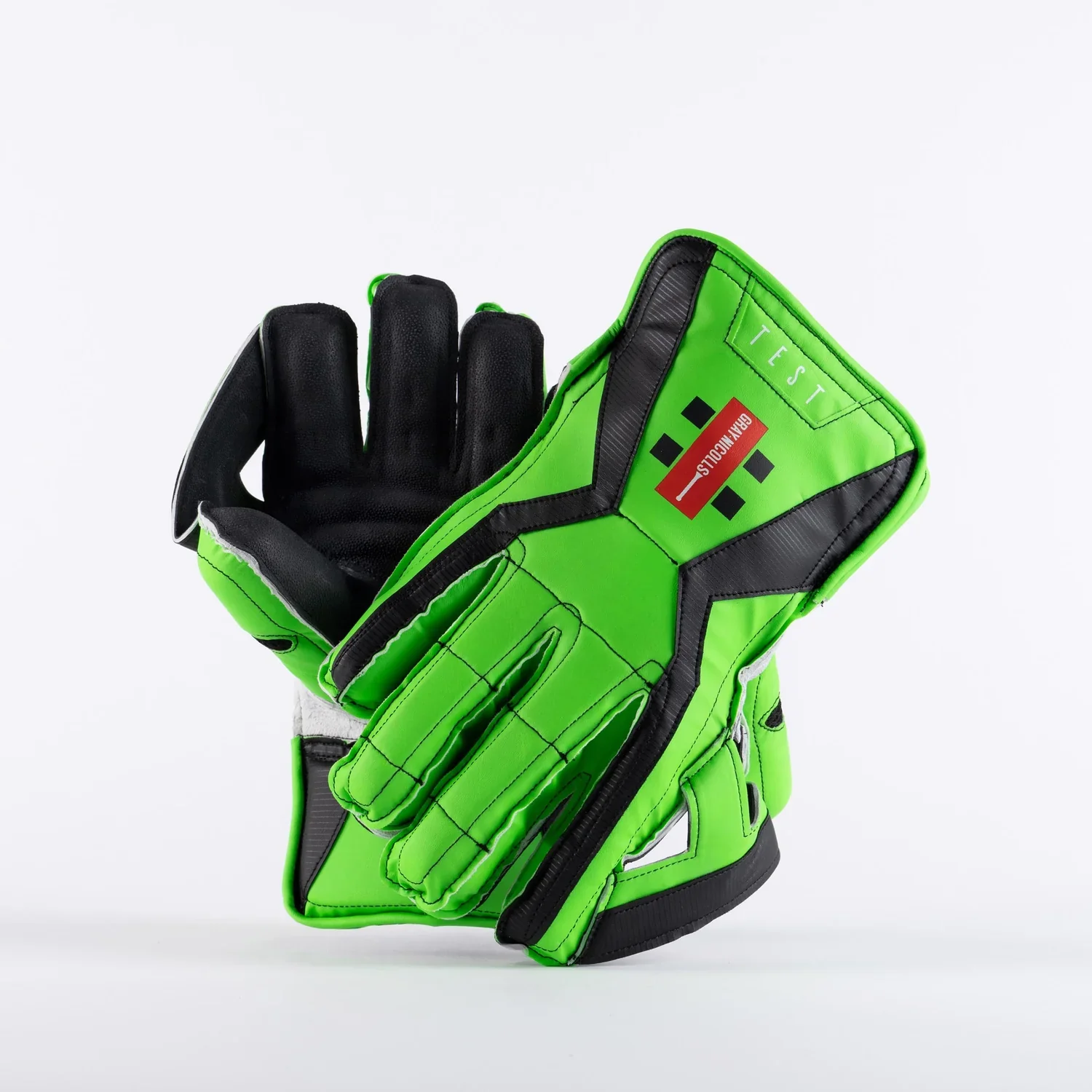 GRAY NICOLLS TEST GREEN WICKET KEEPING GLOVES - Image 3