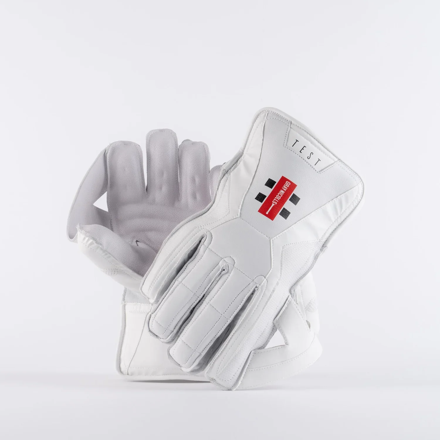 GRAY NICOLLS TEST WHITE WICKET KEEPING GLOVES - Image 4