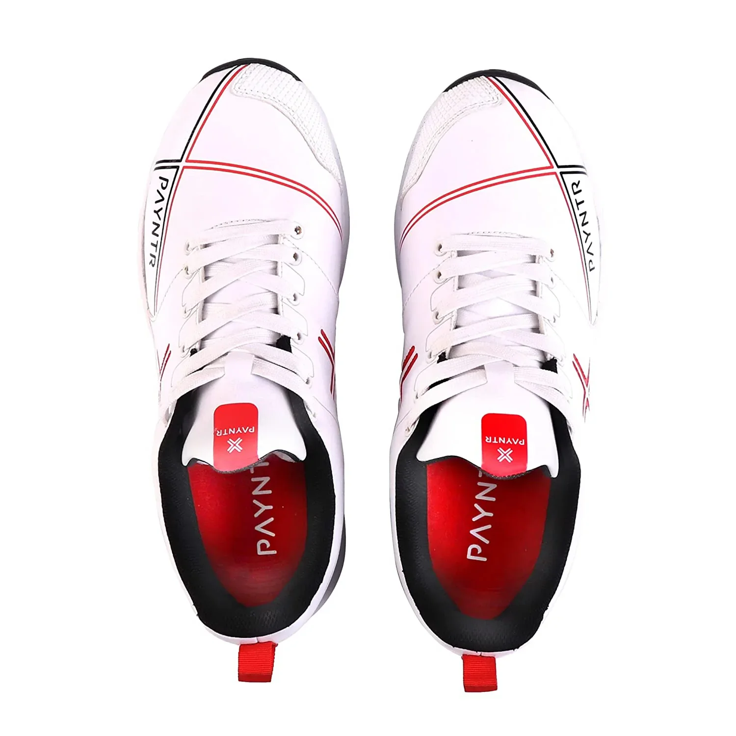 Payntr X Batting Rubber Studs (Black& White) Cricket Shoes - Image 3