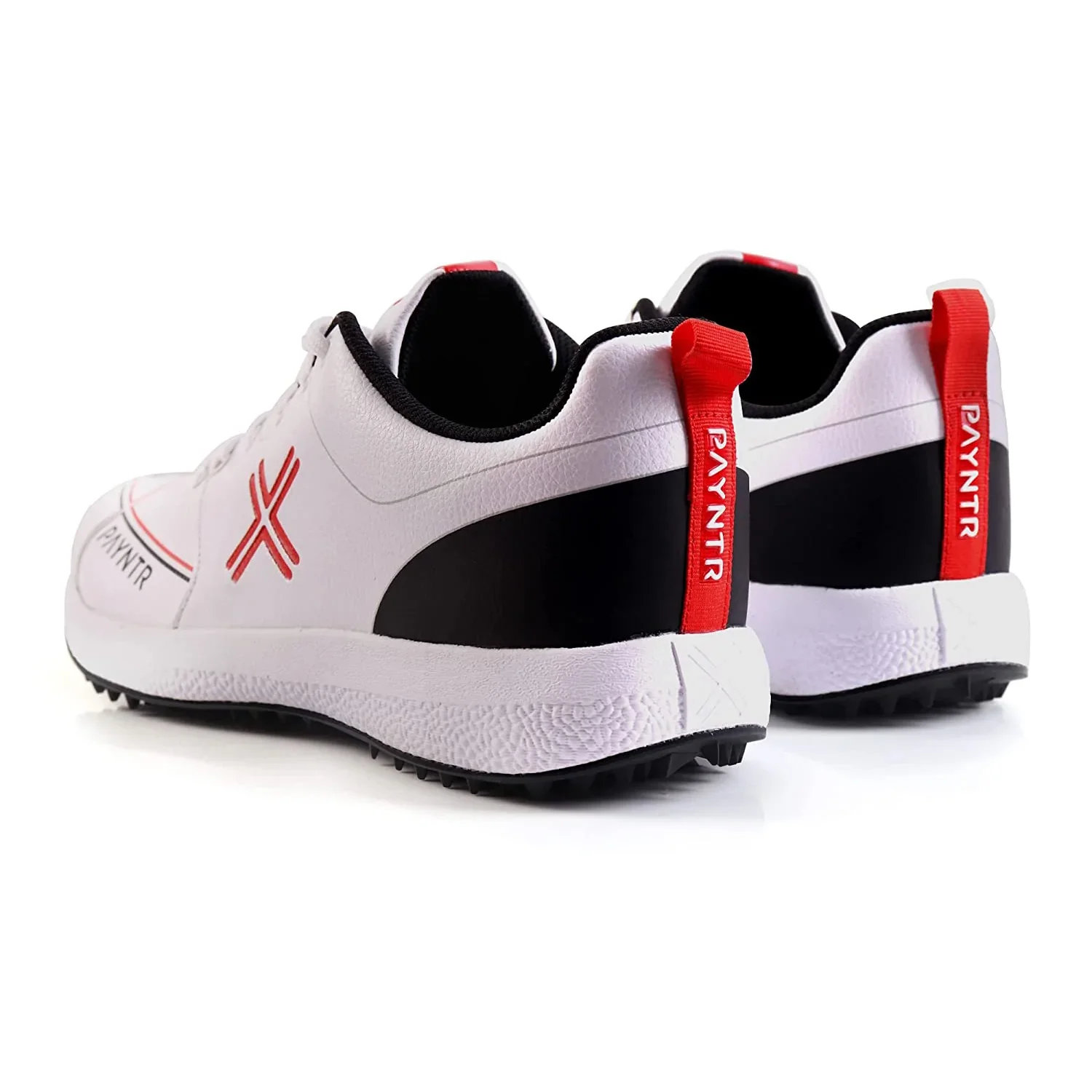 Payntr X Batting Rubber Studs (Black& White) Cricket Shoes - Image 4