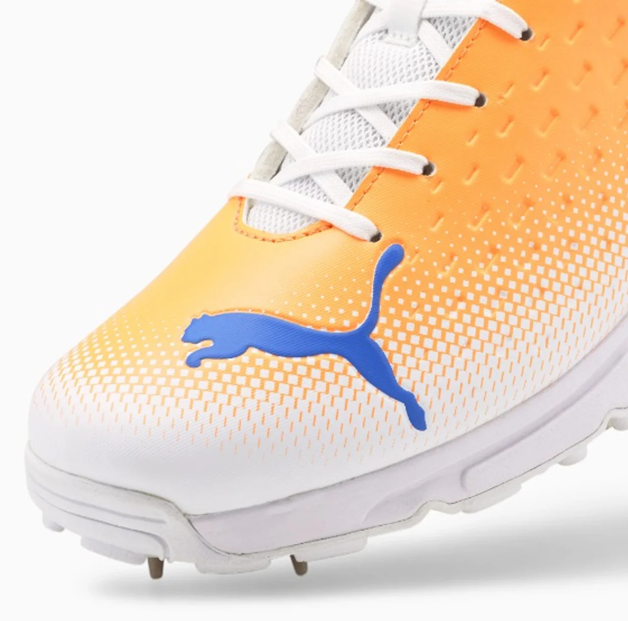 PUMA Spike 22.2 Men's Cricket Shoes white-bluemazing-Neon Citrus - Image 4