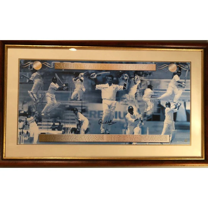 Sachin Ramesh Tendulkar - Commemorative Signed Poster of Record Breaking 35th Century